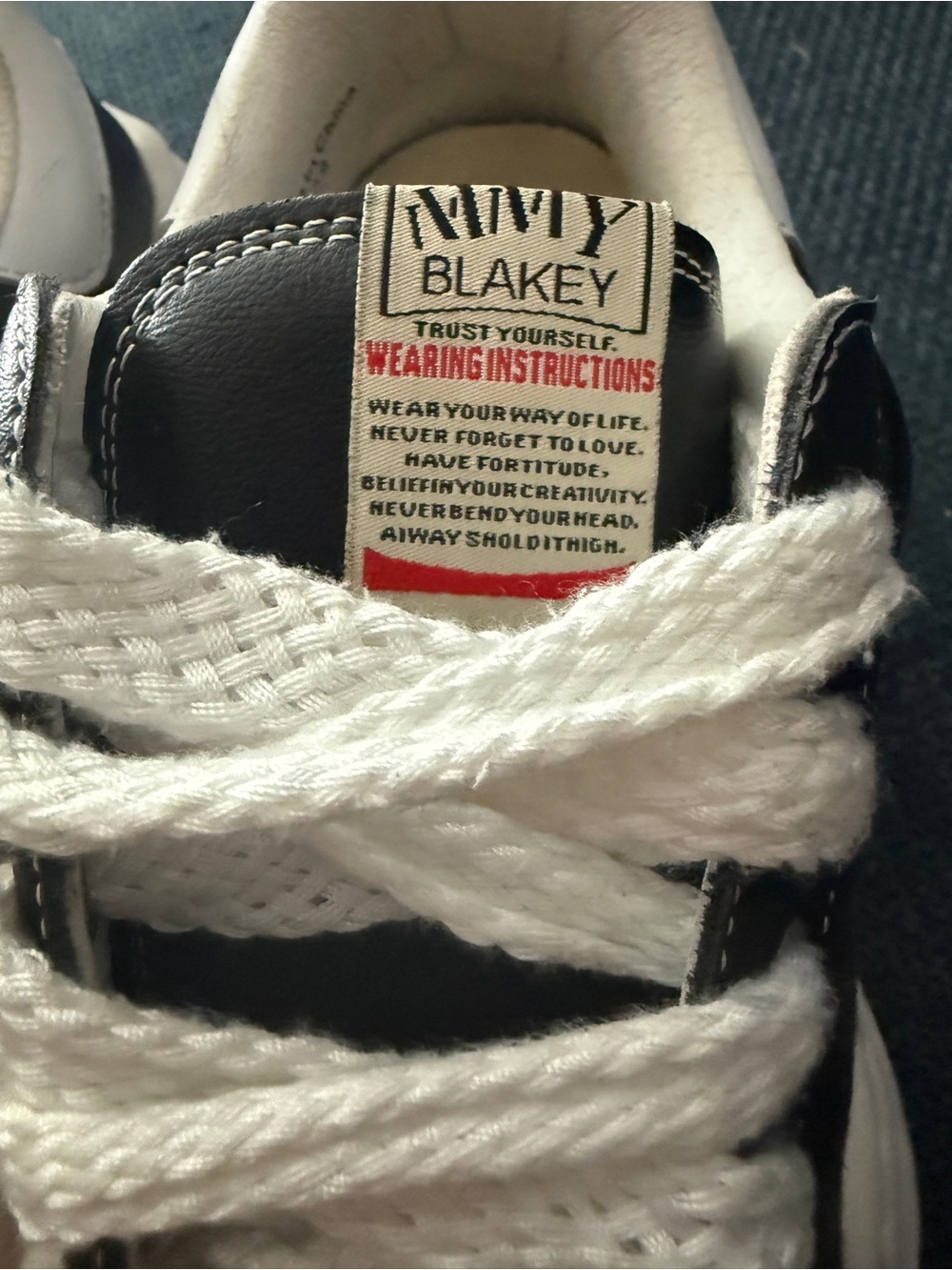 Miharayasuhiro Black and White Athletic Shoes with Red Accent